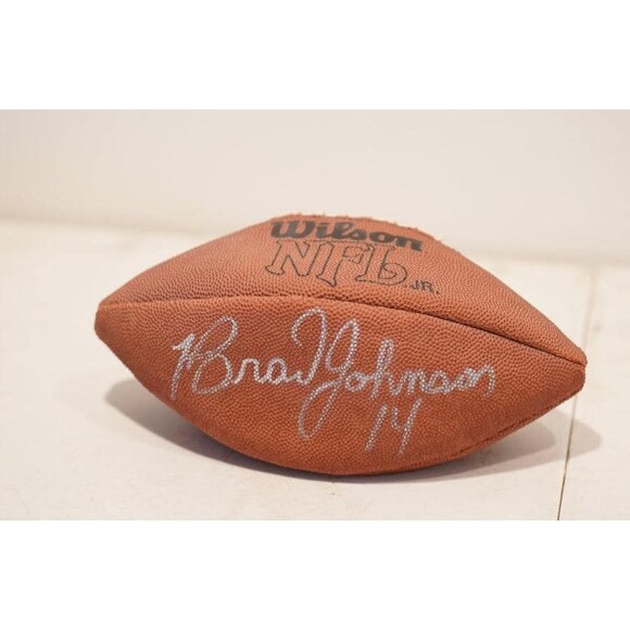 BRAD JOHNSON signed Wilson football Game Ball